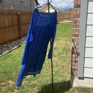 Blue sparkly dress-3X